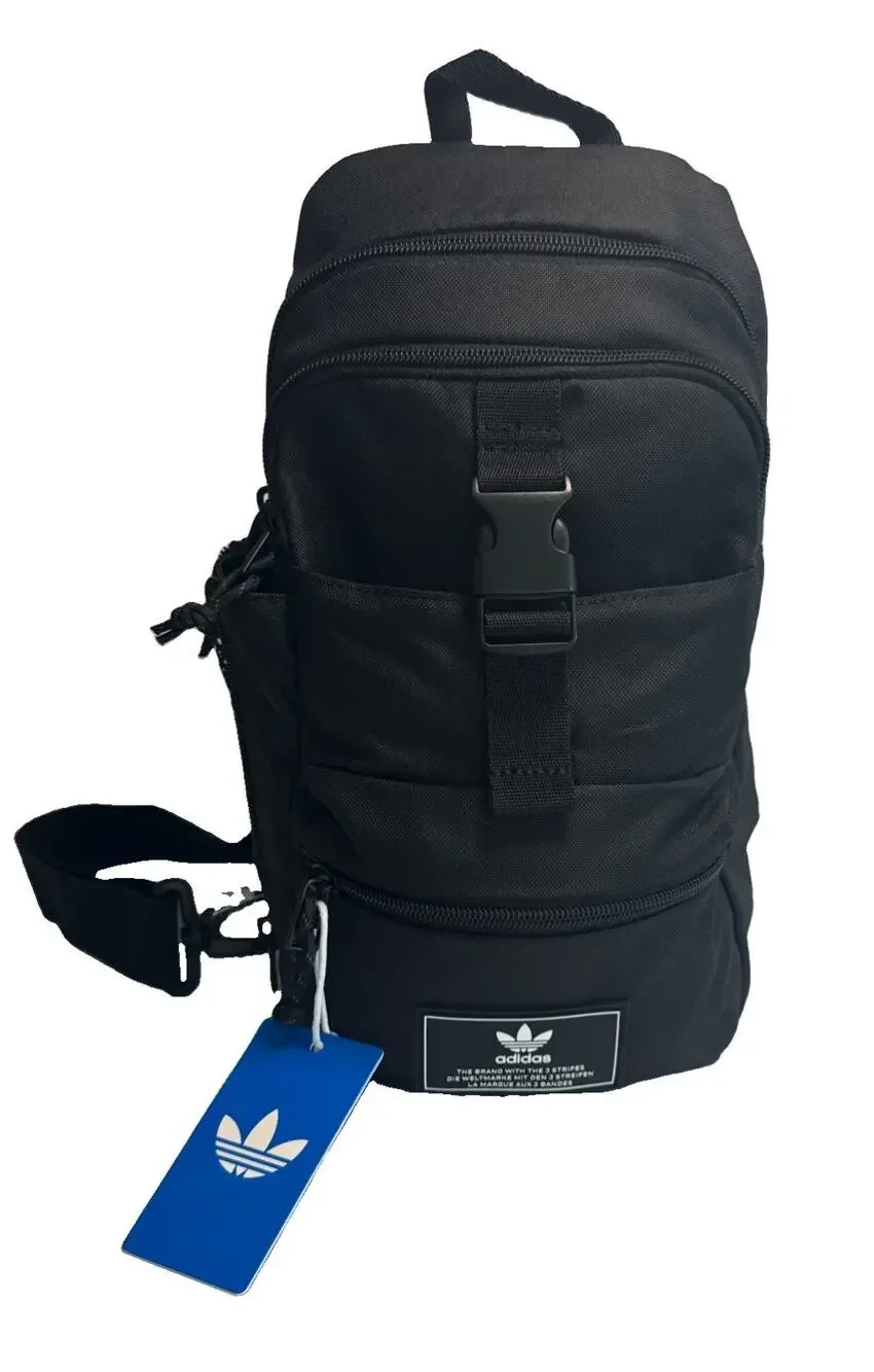 adidas Originals Utility Crossbody Sling Bag with Water Bottle Sleeve Ships FREE